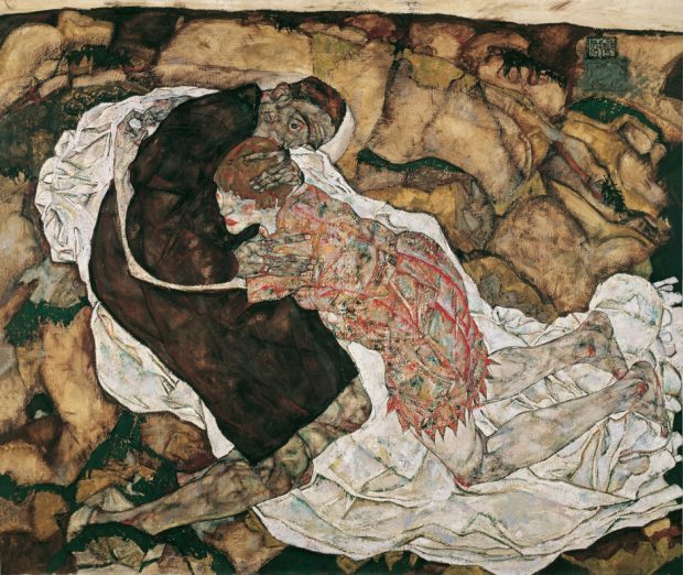 A Morte e a Donzela”, por Egon Schiele